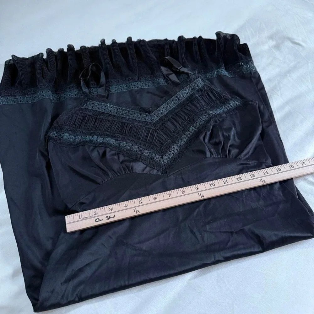 black lace midi dress  90s black embellished midi dress fits like a medium - Picture 4 of 5